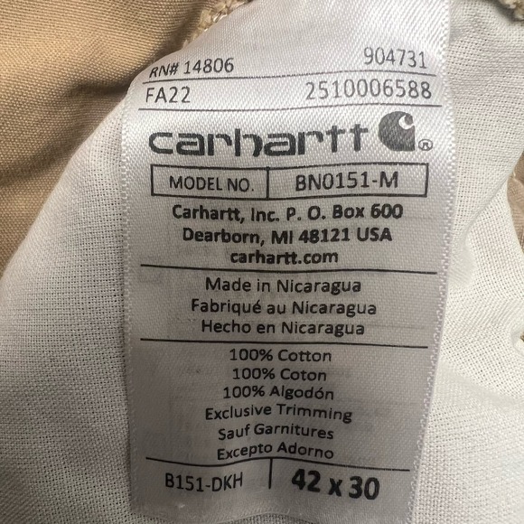 Carhartt Men's Relaxed Fit Twill Utility Work Pant 42 x 30 Khaki Pockets *Read - Picture 8 of 9